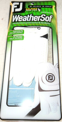 FOOTJOY WEATHERSOF DAMEN GOLFHANDSCHUHE 2X MEDIUM WEISS BRANDNEU