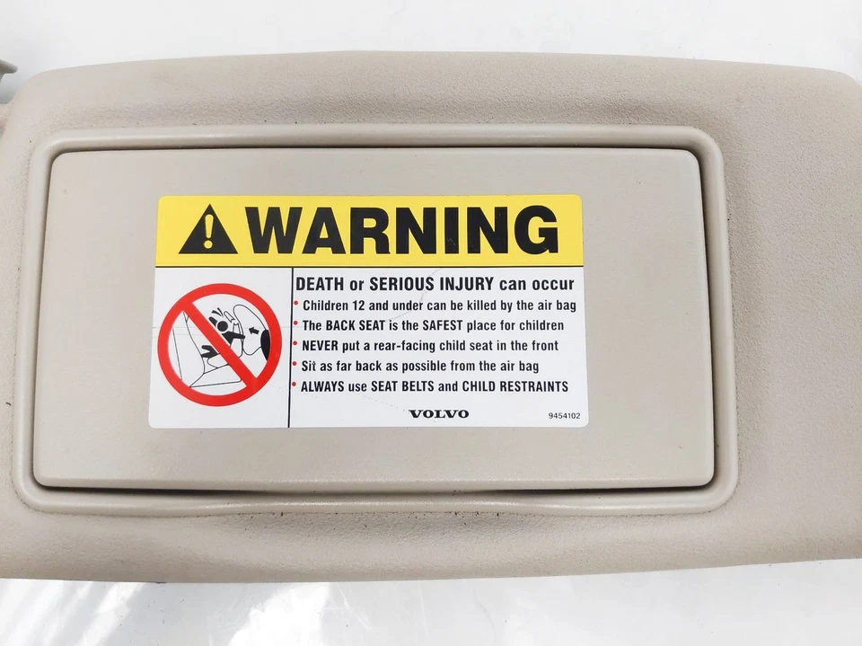 Volvo S40 SDN 2000-2004 4 puertas pasajero derecho parasol roble 30641233 Foto 3 de 4