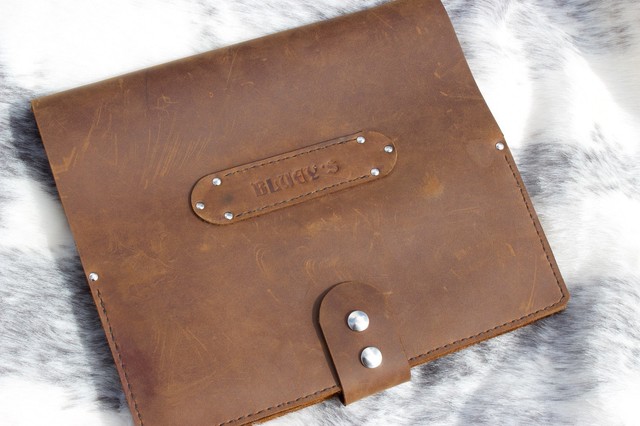 leather log book cover