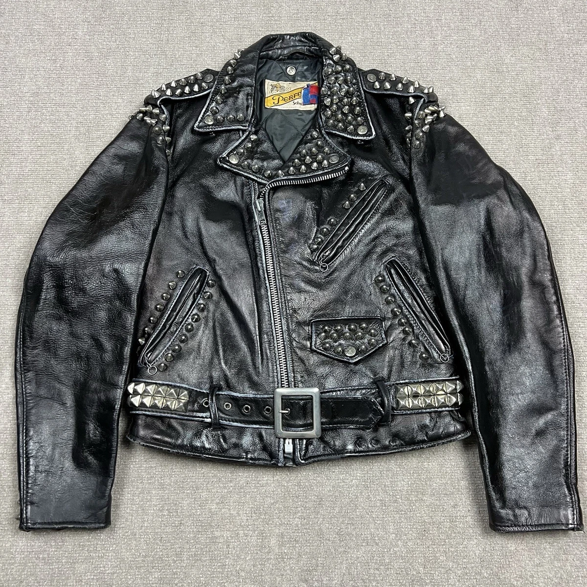 Schott Perfecto ブラックレザーライダースジャケット 36 s-l1200.webp