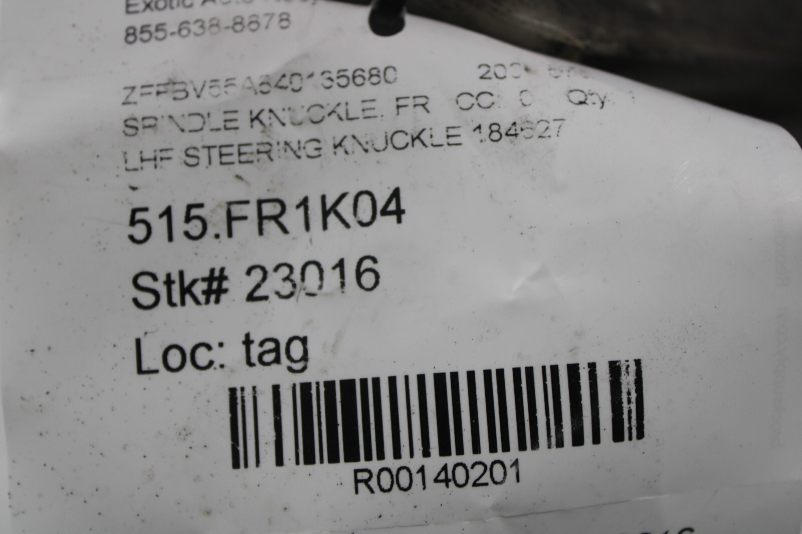 Ferrari 575, 550, LH, Left, Front Spindle Knuckle, Used, P/N 184627
