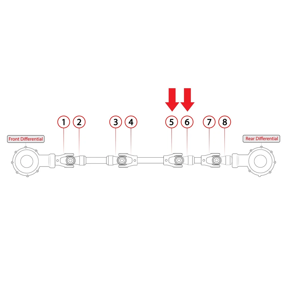 Yugo de eje de transmisión de hélice trasera junta en U para Yamaha Kodiak 450 KFM450F 2005-2006 Foto 2 de 3