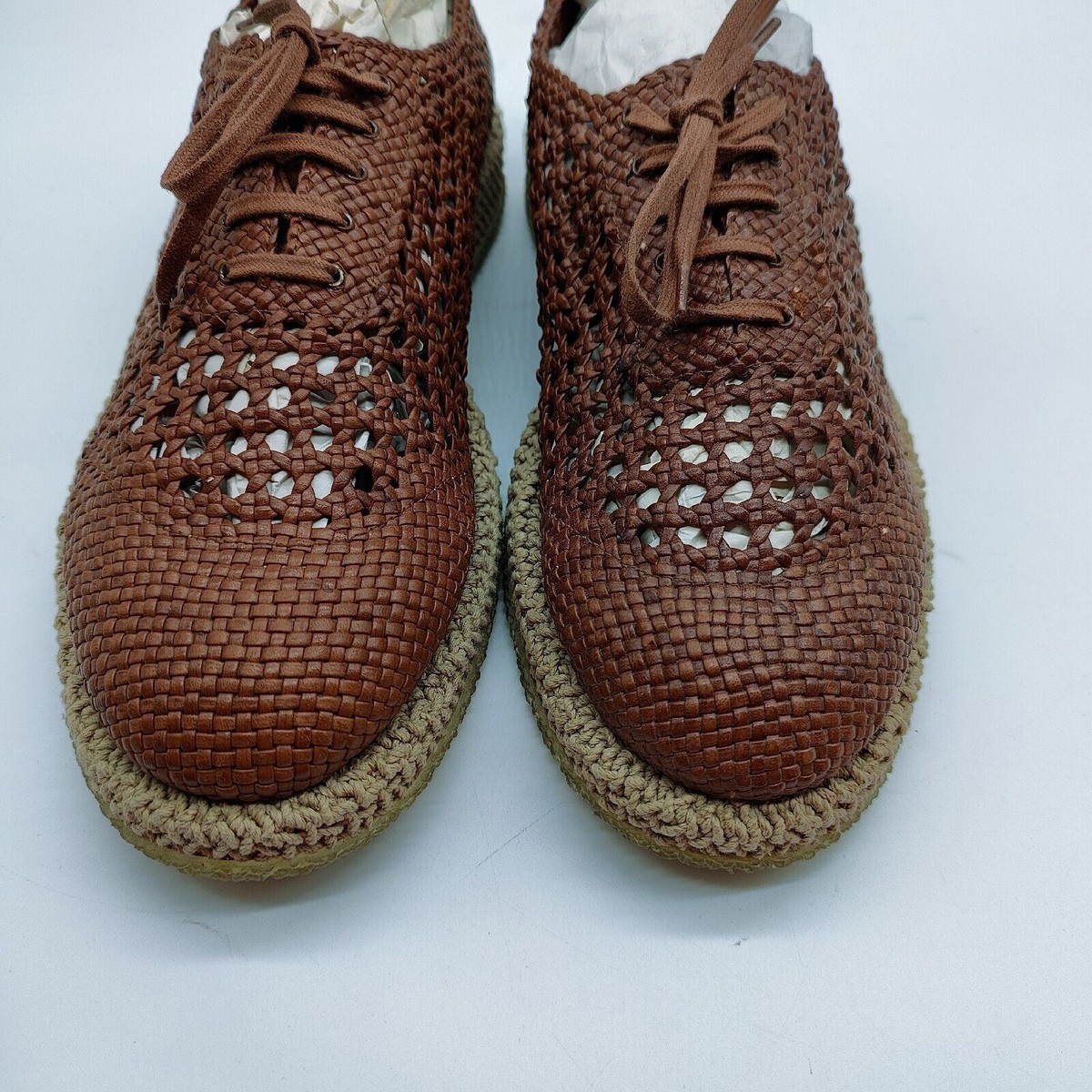 New Defect- Ferragamo Woven Brown Dress Men display picture 2
