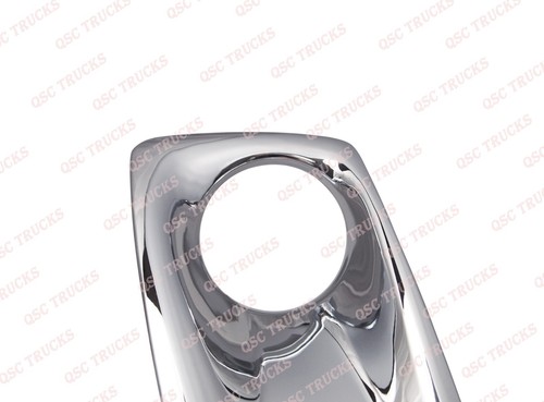 QSC Bumper Auxiliary Light Chrome Bezel Pair Lefft & Right for Kenworth T660 - Picture 2 of 5