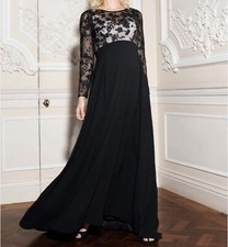 Seraphine Luxe Adriana Black Lace Maternity Evening Dress size US 16