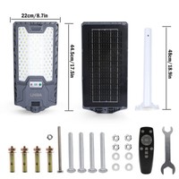11000W Commercial Solar Street Lights LED Outdoor Dusk to Dawn Lamp Super Bright 10