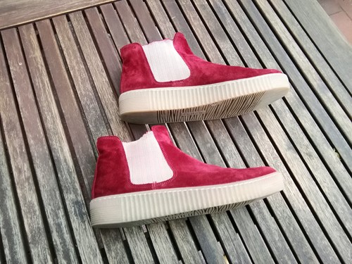 Gabor Rauhleder Stiefeletten Chelsea Booties rot braun 40 engl.6 - Bild 2 von 6