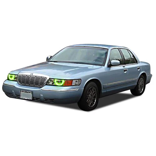 Kit de halo LED cambiante multicolor RGB para faros Mercury Grand Marquis 98-02 Foto 3 de 4