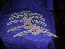 5 Vintage Yellow Childrens Clothes Hangers 3 Humpty Dumpty 2 Lambs