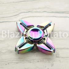 RAINBOW Hand Spinner Tri Spinners Figet Desk Toy Focus EDC ADHD -NEW- ☆USA☆ #I