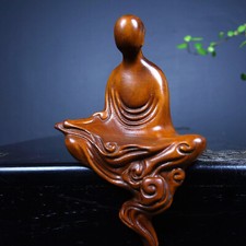 Collected Wooden Buddha Statue Hand-carved Boxwood sculpture Talisman