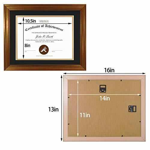 11x14 Diploma/Degree Certificates Frame with Double Mat for 8.5x11 Document - Picture 7 of 7