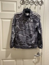 Adidas Track Jacket Full Zip Youth size XL 18/20, Camo Print. EUC  