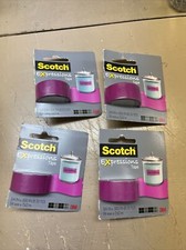 Lot Of 4 Scotch Expressions Adhesive Tape Removable Elegant Matte C214-pnk Pink