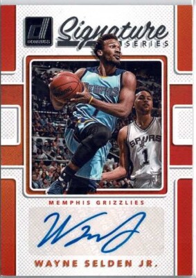 2017-18 Donruss Wayne Selden Jr. Grizzlies Signature Series Auto Card No. SS-WSL