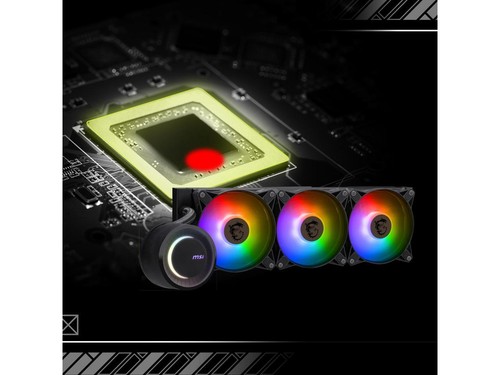 MSI MAG CoreLiquid E360 Black - AIO ARGB CPU Liquid Cooler - Rotating Cap Design - Picture 5 of 5