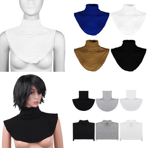 Detachable Cotton Faux Mock Neck Collar Neckline Dickey Fake Bib Half Turtleneck - Bild 2 von 197
