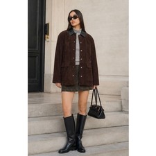 Reformation x Veda Scottie Suede Jacket espresso Small