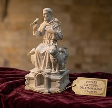 San Francesco 20cm - Design Esclusivo Stampato 3D con Nicchia Reliquia