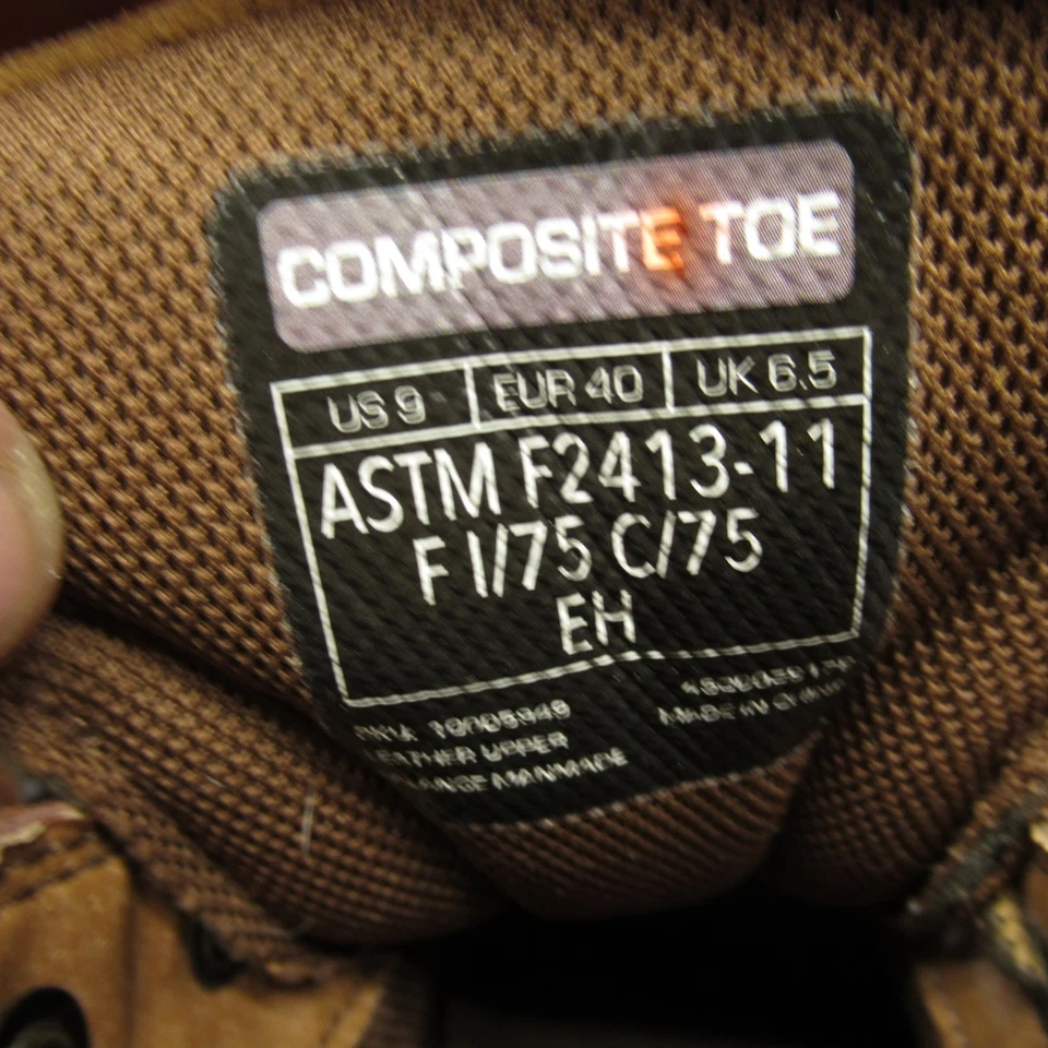 Ariat Mujer Macey Botas de Trabajo 9 Marrón Cuero Compuesto Puntera Con Cordones Combate Foto 4 de 4