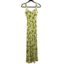 Reformation NEW NWT Yale Floral Long Dress Lovebird Green Women's 2