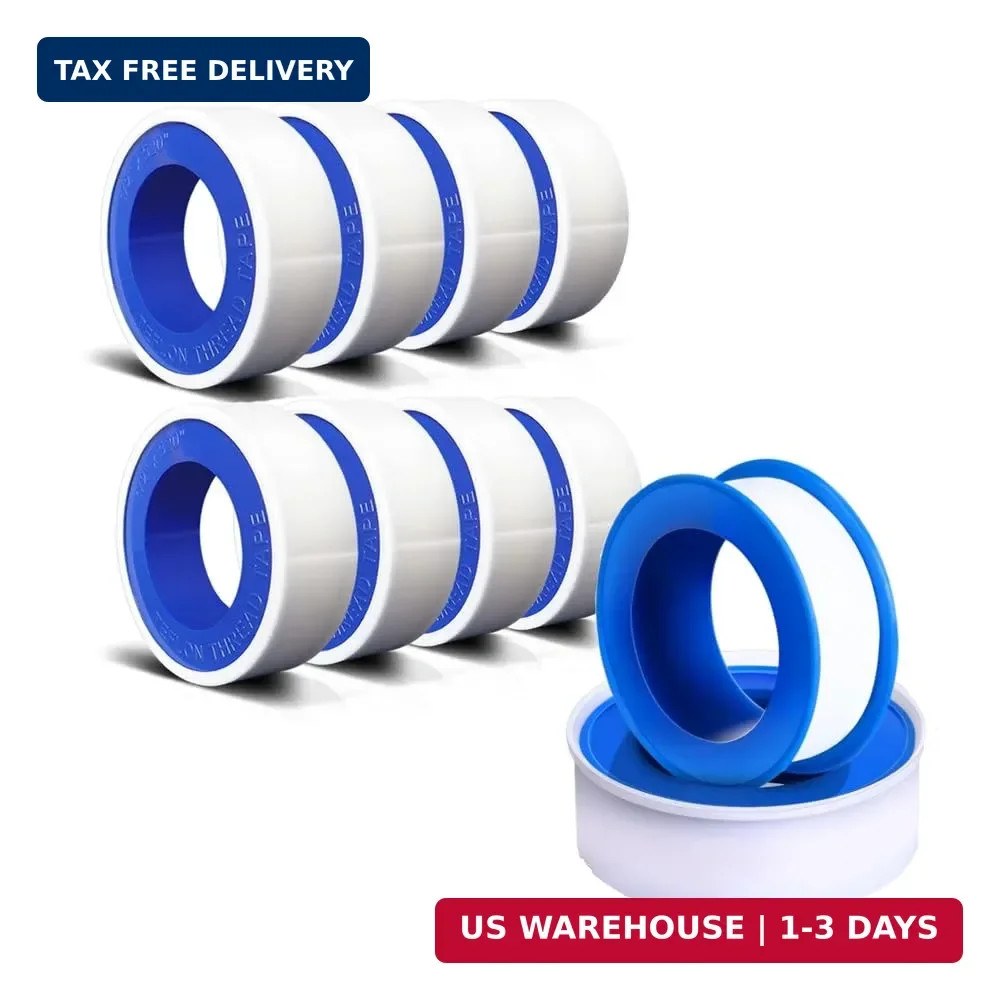 Teflon Professional Grade Pipe Tape, 10 Rolls PTFE Plumbers Thread Flex Seal Tap