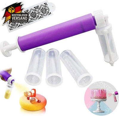 Manuelle Airbrush-Kuchenspritzpistole für Dekoration & Glitzereffekte, DIY Set