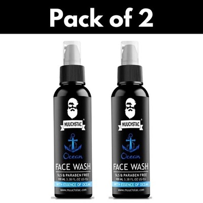 Muuchstac Ocean Face Wash for Men, Fight Acne & Pickel, Brighten Skin 100ml