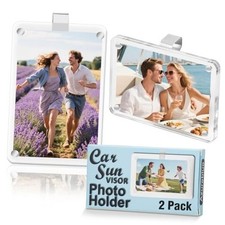 2Pcs Car Picture Holder for Visor Clip Photo Frame, Car Visor Photo Clip,