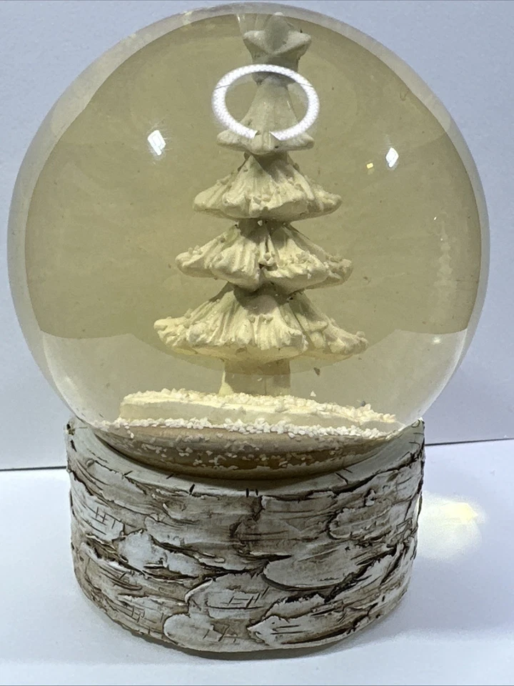 4-дюймовый высокий большой снежный шар на березе скульптура белый лот из 2 - Изображение 3 из 4