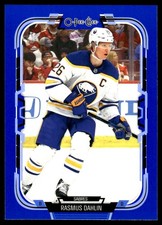 2025-26 O-Pee-Chee #346 Rasmus Dahlin Buffalo Sabres Blue Border Hockey Card