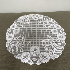 Vintage Lace Doily White Floral Centerpiece Victorian 1900 s
