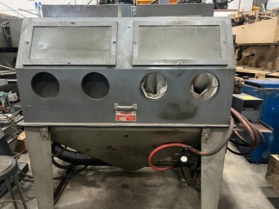TRINCO SPLIT LEVEL DIRECT PRESSURE BLAST CABINET, MODEL 60X48 SA PC,  FLIP TOP