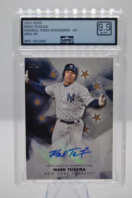 2024 Topps #BSA-MT Mark Teixeira Baseball Stars Autographs Gold - MPE 9.5 #/50