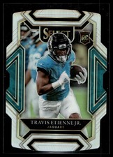Travis Etienne Jr. 2021 Panini Select Silver Prizm Die Cut Rookie Card #254. rookie card picture