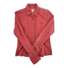 J.Crew Women's Red Long Sleeve Cotton Button Front Shirt Size 4