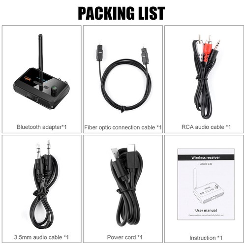 Bluetooth Receiver Wireless Audio Adapter for Home Stereo TV Car - Picture 12 of 12