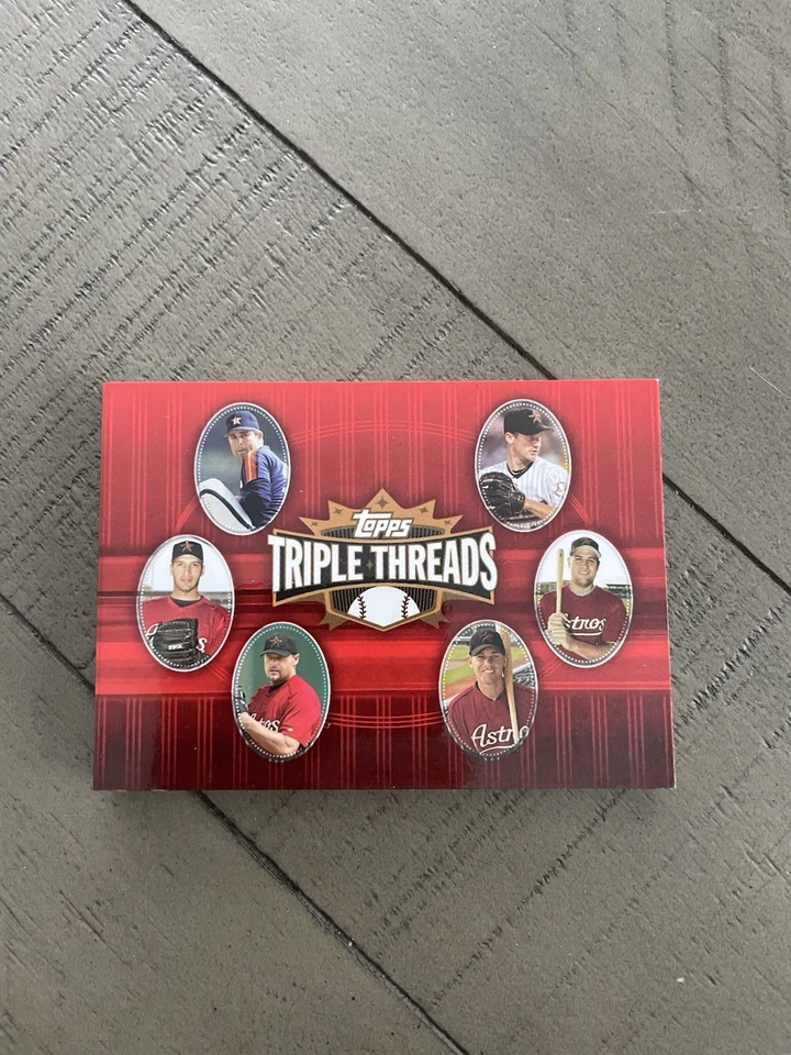 Triple Threads 2007 doble combo reliquias/36 Nolan Ryan Andy Pettitte Roy Oswalt Foto 2 de 4