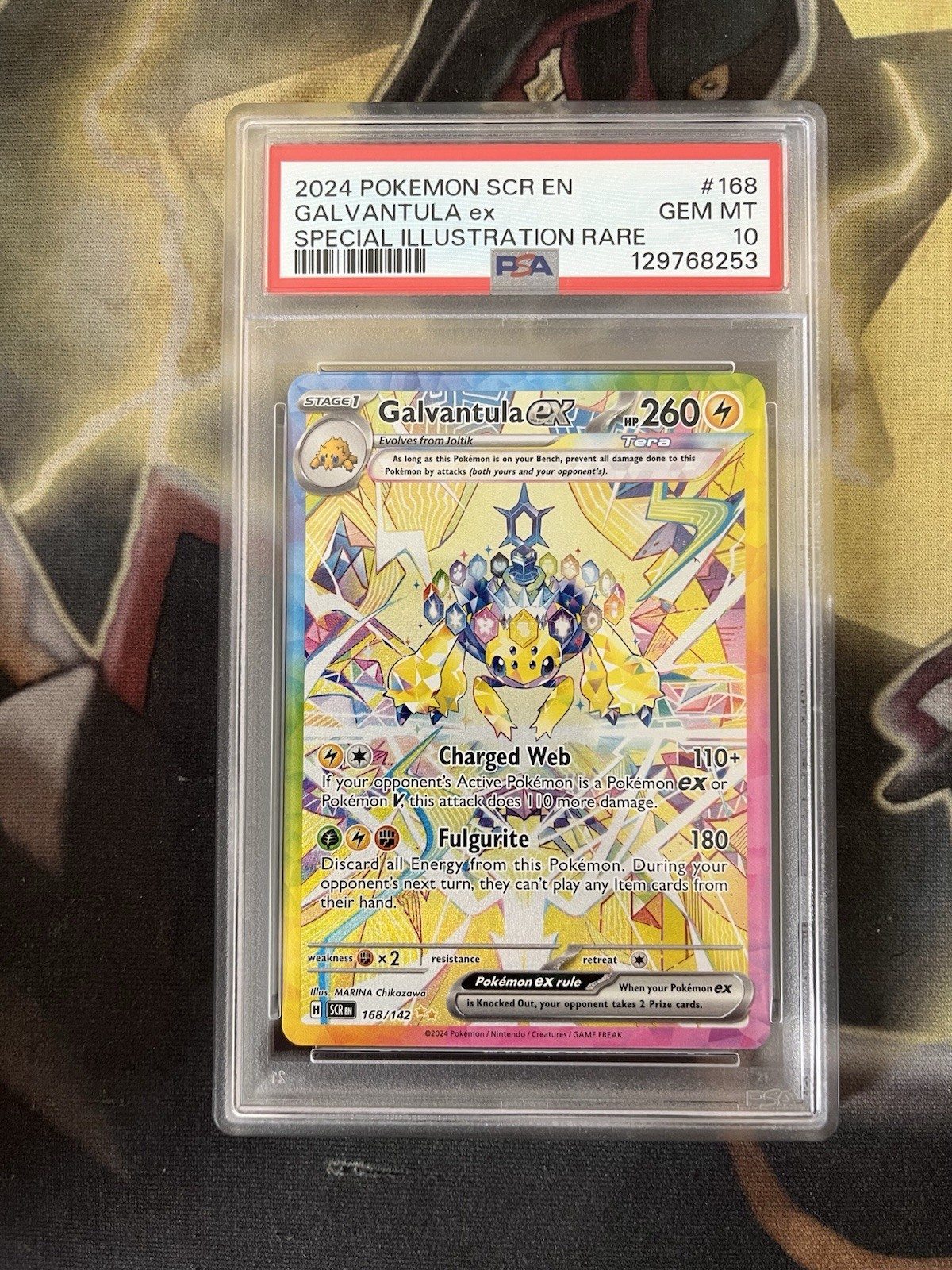 Galvantula ex 168/142 Sv07: Stellar Crown Holo PSA 10