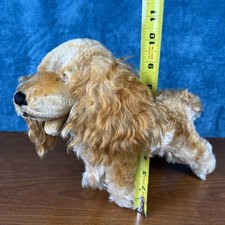 1950s Steiff Cockie Golden Cocker Spaniel 10"x14  1325.02 No Eyes - Rare Large