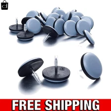 Protect Your Floors with 1-Inch PTFE Furniture Sliders - 24 Count Nail-On Set