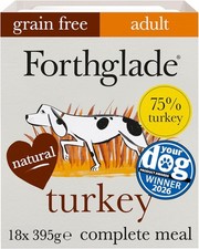 Forthglade Adult Turkey Sweet Potato Veg Grain Free Dog Wet Food Tray 395g x 18 4.50 per kilo