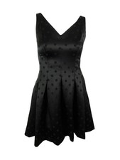 Lauren Ralph Lauren Women's Polka Dot Print Dress (8, Black)