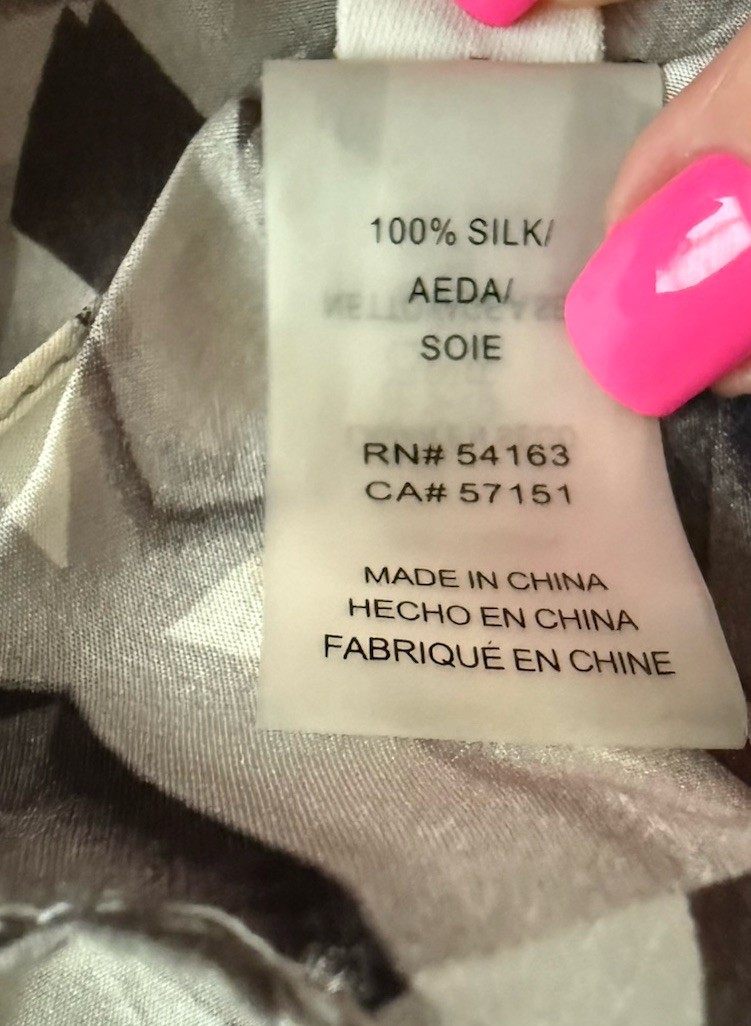 Calvin Klein 100% Silk Long Rectangular Scarf 11 … - image 7