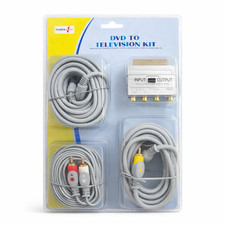 PowerPlus DVD to TV Connection Kit SCART Adapter S-Video RCA Phono 3.5mm Leads