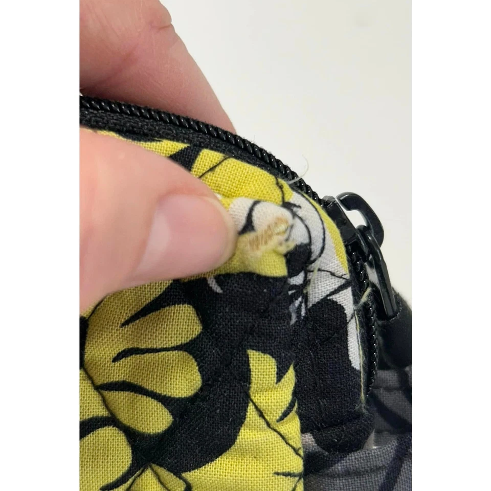 Vera Bradley BAROCO Bolsa de Maquiagem Cosmética Vinil Forrada Algodão Viagem ZIp - Imagem 4 de 4