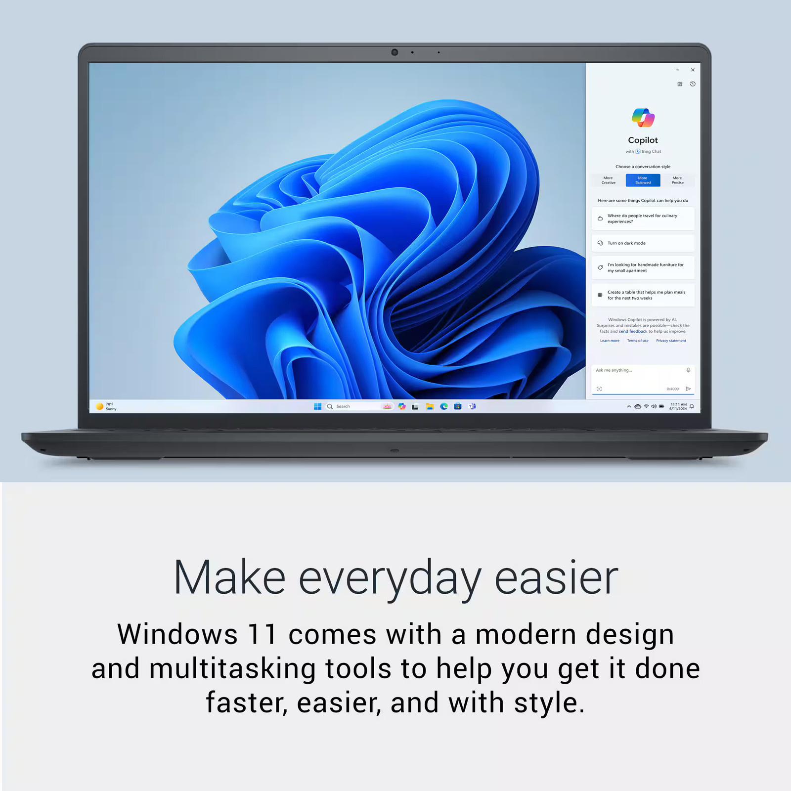 Laptop Dell de 15.6" con pantalla táctil 2K, Intel Core i7 de 13.ª generación 1355U, 2023, imagen 4