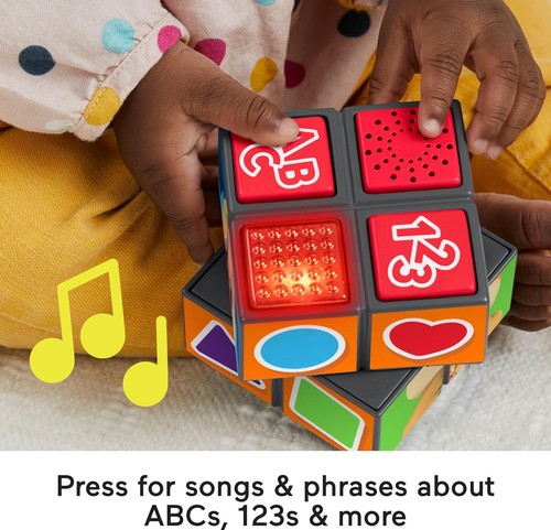 Fisher-Price Baby Learning Toy Laugh & Learn Puppy’s Activity Cube with Lights M - Picture 6 of 6