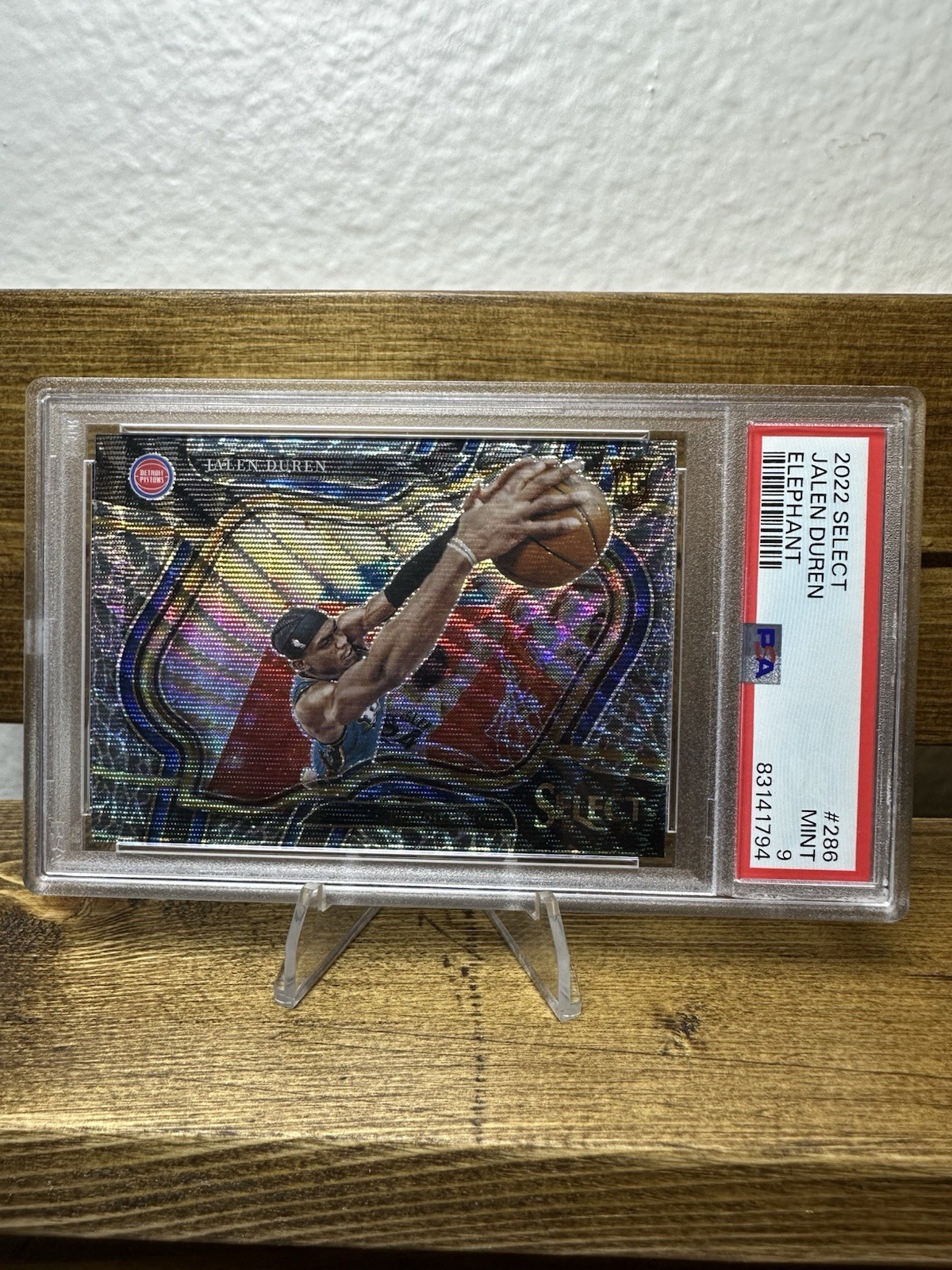 2022 Select Jalen Duren Elephant Prizm Courtside #286 Rookie PSA 9 (RC)