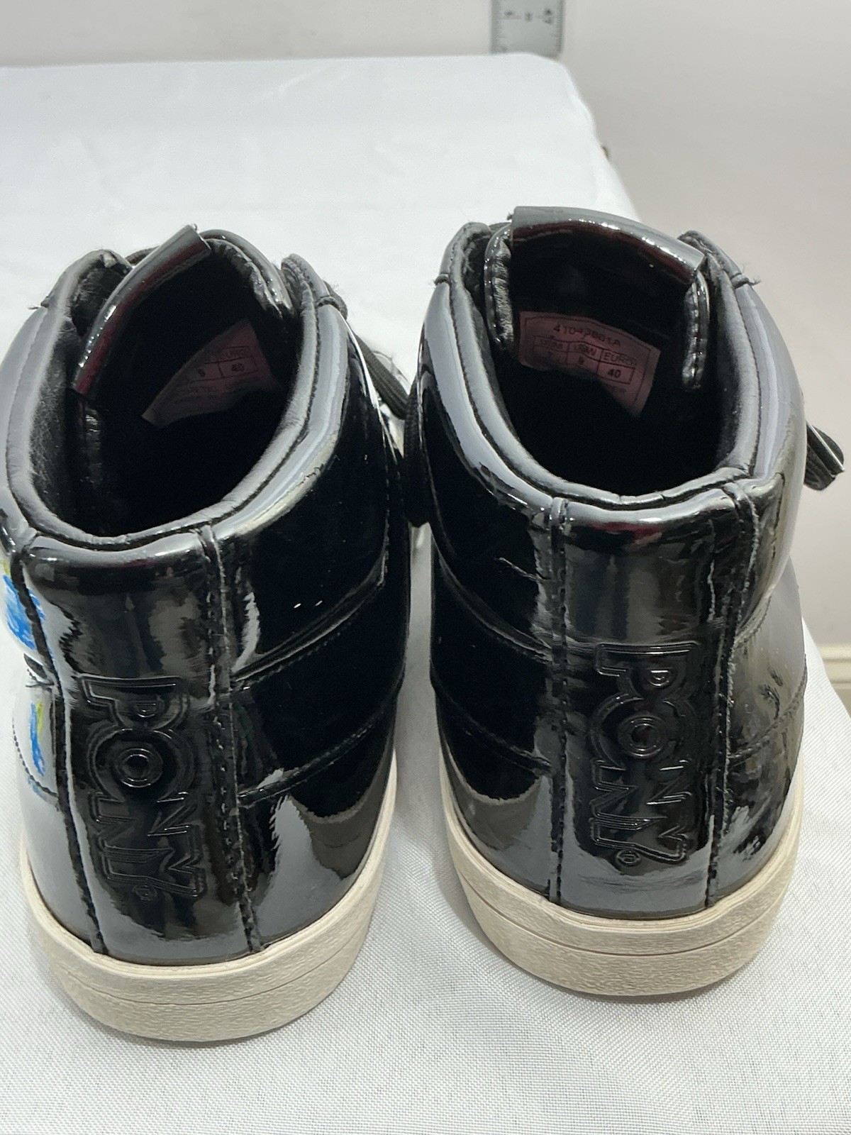 Sneakers alte unisex pony moda uomo 7 donna 9 nere stringate